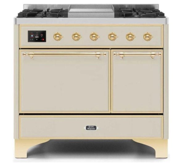 ILVE 40 Inch Majestic II Series Natural/ Propane Gas Burner and Electric Oven Range with 6 Sealed Burners (UMD10FDQNS3) - Image 3