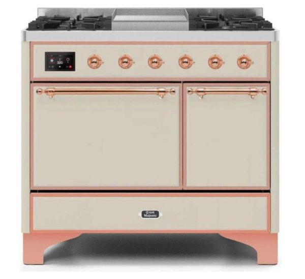 ILVE 40 Inch Majestic II Series Natural/ Propane Gas Burner and Electric Oven Range with 6 Sealed Burners (UMD10FDQNS3) - Image 4