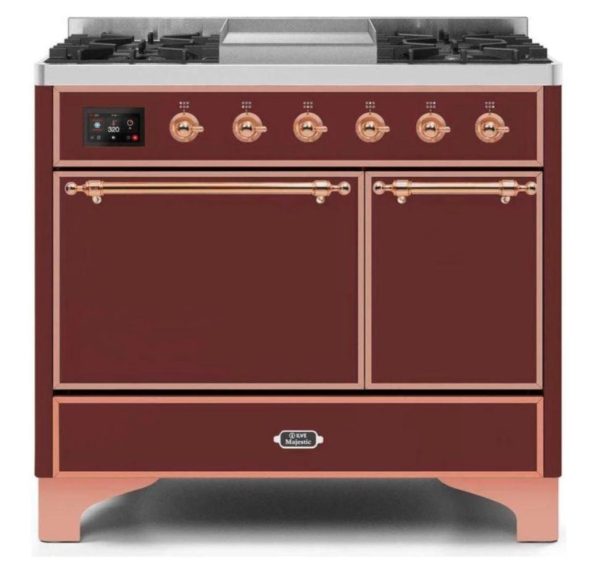 ILVE 40 Inch Majestic II Series Natural/ Propane Gas Burner and Electric Oven Range with 6 Sealed Burners (UMD10FDQNS3) - Image 12