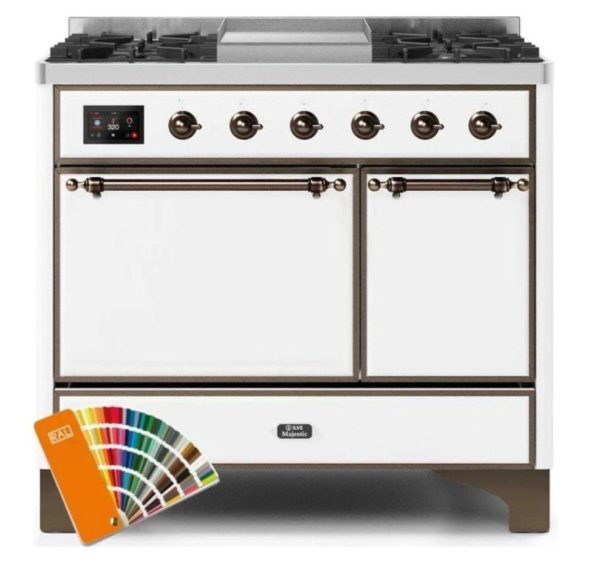 ILVE 40 Inch Majestic II Series Natural/ Propane Gas Burner and Electric Oven Range with 6 Sealed Burners (UMD10FDQNS3) - Image 25