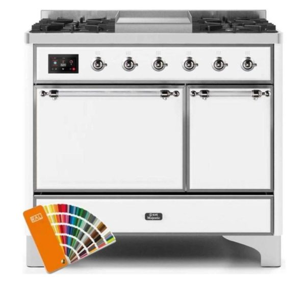 ILVE 40 Inch Majestic II Series Natural/ Propane Gas Burner and Electric Oven Range with 6 Sealed Burners (UMD10FDQNS3) - Image 26
