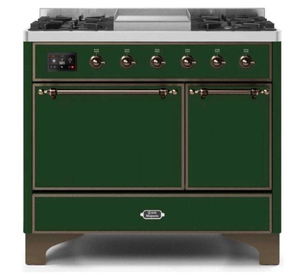 ILVE 40 Inch Majestic II Series Natural/ Propane Gas Burner and Electric Oven Range with 6 Sealed Burners (UMD10FDQNS3) - Image 13