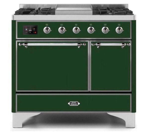 ILVE 40 Inch Majestic II Series Natural/ Propane Gas Burner and Electric Oven Range with 6 Sealed Burners (UMD10FDQNS3) - Image 14