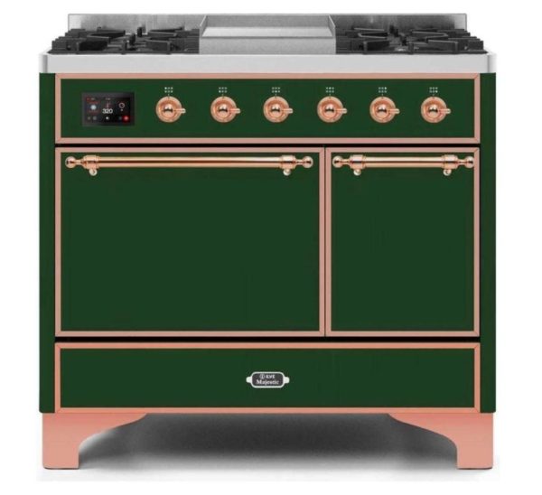 ILVE 40 Inch Majestic II Series Natural/ Propane Gas Burner and Electric Oven Range with 6 Sealed Burners (UMD10FDQNS3) - Image 16