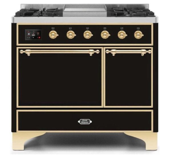 ILVE 40 Inch Majestic II Series Natural/ Propane Gas Burner and Electric Oven Range with 6 Sealed Burners (UMD10FDQNS3) - Image 7