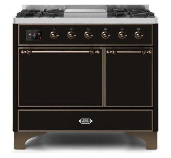 ILVE 40 Inch Majestic II Series Natural/ Propane Gas Burner and Electric Oven Range with 6 Sealed Burners (UMD10FDQNS3) - Image 5
