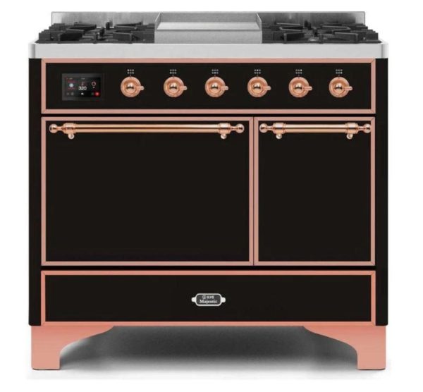 ILVE 40 Inch Majestic II Series Natural/ Propane Gas Burner and Electric Oven Range with 6 Sealed Burners (UMD10FDQNS3) - Image 8