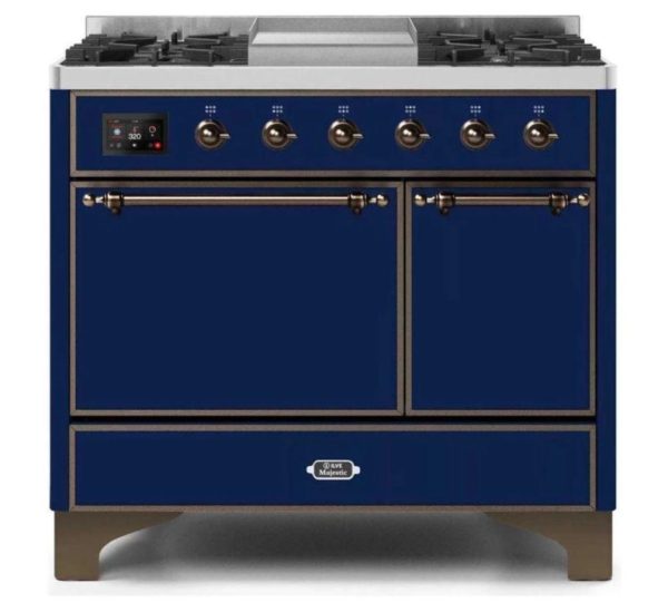 ILVE 40 Inch Majestic II Series Natural/ Propane Gas Burner and Electric Oven Range with 6 Sealed Burners (UMD10FDQNS3) - Image 17