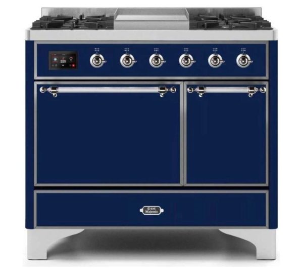 ILVE 40 Inch Majestic II Series Natural/ Propane Gas Burner and Electric Oven Range with 6 Sealed Burners (UMD10FDQNS3) - Image 18