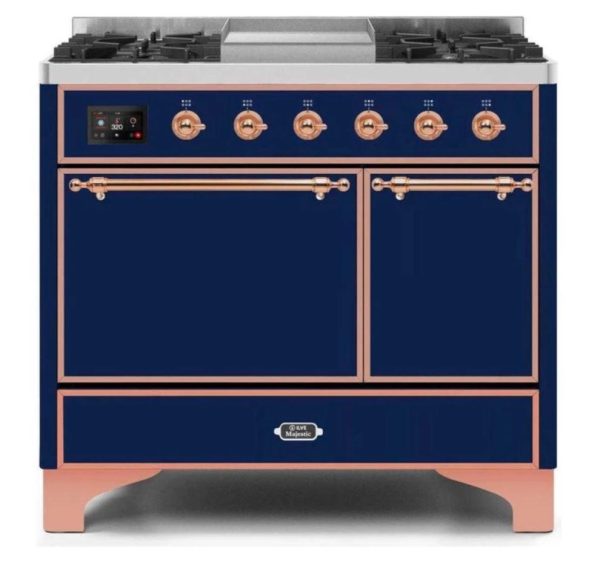 ILVE 40 Inch Majestic II Series Natural/ Propane Gas Burner and Electric Oven Range with 6 Sealed Burners (UMD10FDQNS3) - Image 20