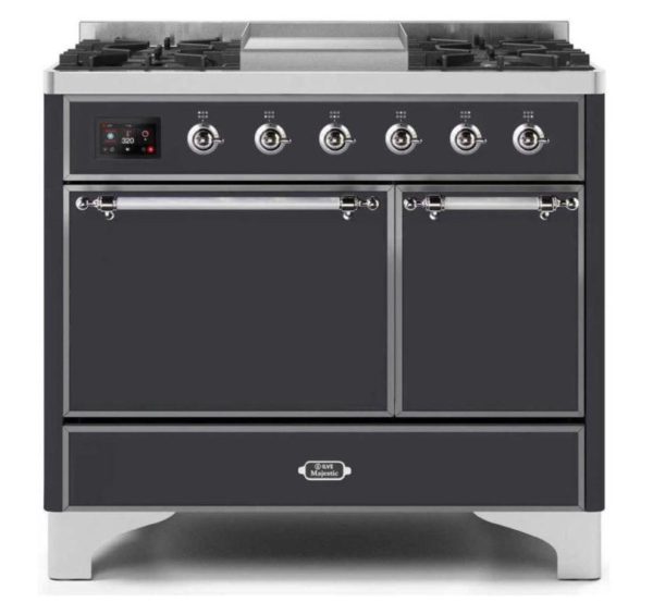 ILVE 40 Inch Majestic II Series Natural/ Propane Gas Burner and Electric Oven Range with 6 Sealed Burners (UMD10FDQNS3) - Image 22