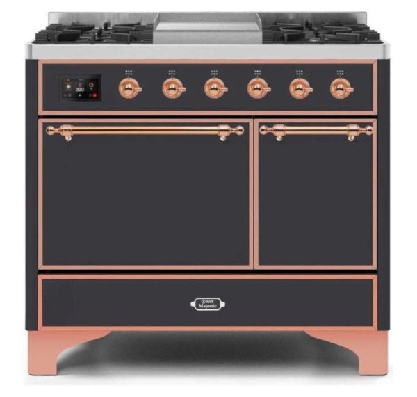 ILVE 40 Inch Majestic II Series Natural/ Propane Gas Burner and Electric Oven Range with 6 Sealed Burners (UMD10FDQNS3) - Image 24