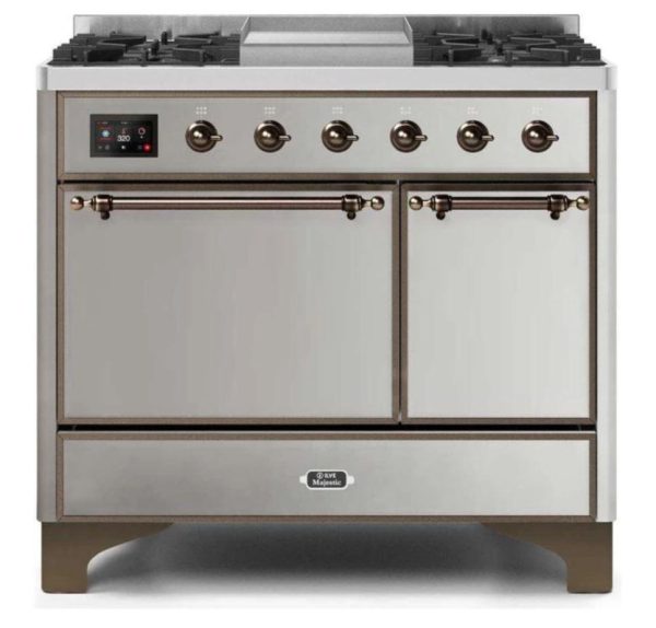 ILVE 40 Inch Majestic II Series Natural/ Propane Gas Burner and Electric Oven Range with 6 Sealed Burners (UMD10FDQNS3) - Image 29