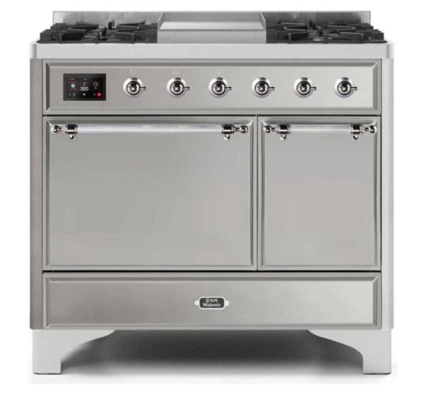 ILVE 40 Inch Majestic II Series Natural/ Propane Gas Burner and Electric Oven Range with 6 Sealed Burners (UMD10FDQNS3) - Image 30