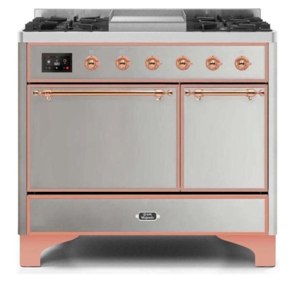 ILVE 40 Inch Majestic II Series Natural/ Propane Gas Burner and Electric Oven Range with 6 Sealed Burners (UMD10FDQNS3) - Image 32