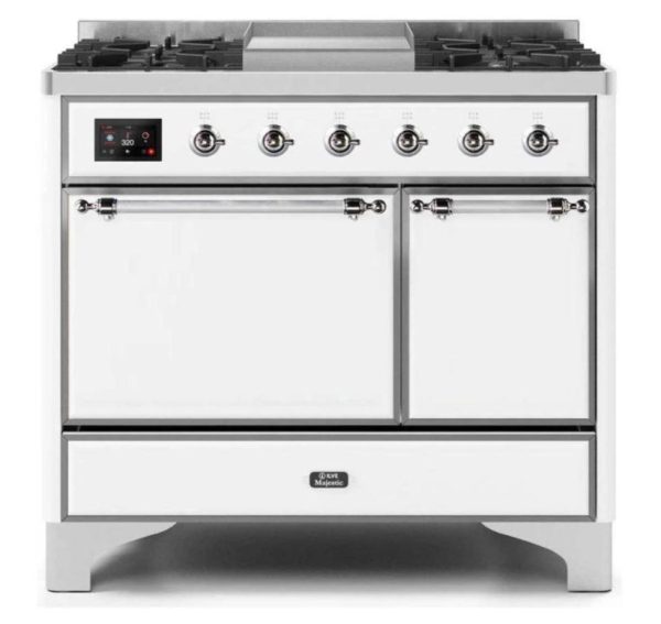 ILVE 40 Inch Majestic II Series Natural/ Propane Gas Burner and Electric Oven Range with 6 Sealed Burners (UMD10FDQNS3) - Image 34
