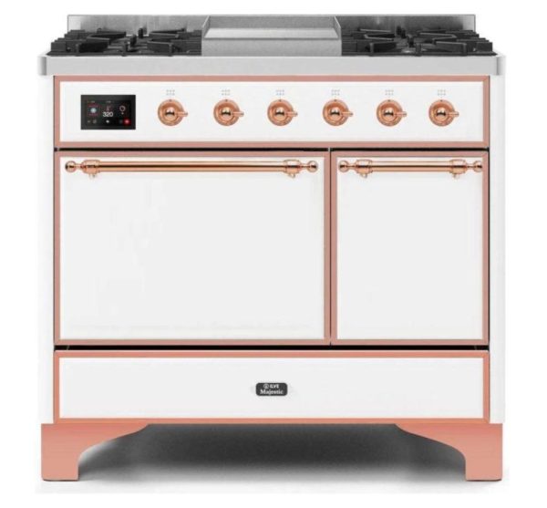 ILVE 40 Inch Majestic II Series Natural/ Propane Gas Burner and Electric Oven Range with 6 Sealed Burners (UMD10FDQNS3) - Image 36