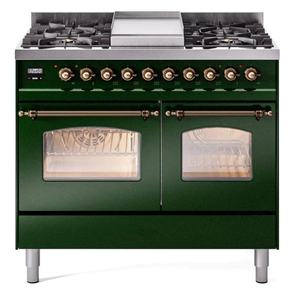 ILVE 40" Nostalgie II Series Freestanding Double Oven Dual Fuel Range with 6 Sealed Burners and Griddle - UPD40FNMP - Image 13