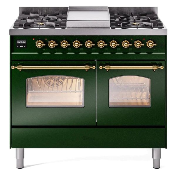 ILVE 40" Nostalgie II Series Freestanding Double Oven Dual Fuel Range with 6 Sealed Burners and Griddle - UPD40FNMP - Image 15