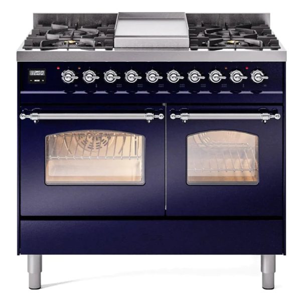 ILVE 40" Nostalgie II Series Freestanding Double Oven Dual Fuel Range with 6 Sealed Burners and Griddle - UPD40FNMP - Image 18