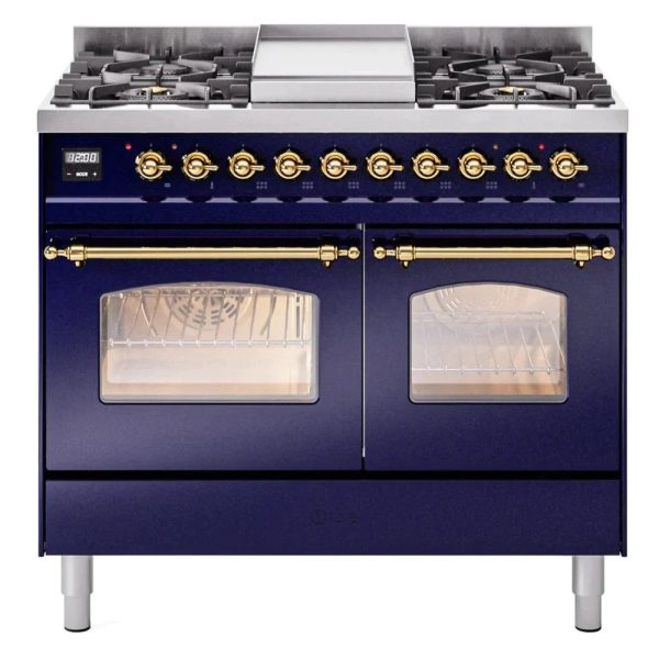 ILVE 40" Nostalgie II Series Freestanding Double Oven Dual Fuel Range with 6 Sealed Burners and Griddle - UPD40FNMP - Image 19