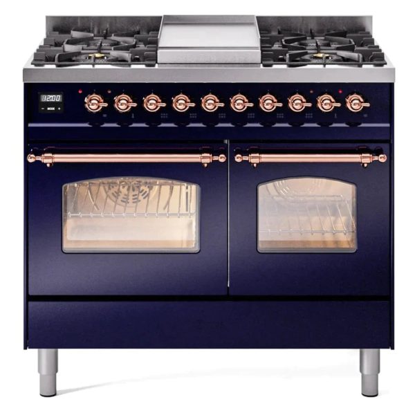 ILVE 40" Nostalgie II Series Freestanding Double Oven Dual Fuel Range with 6 Sealed Burners and Griddle - UPD40FNMP - Image 20
