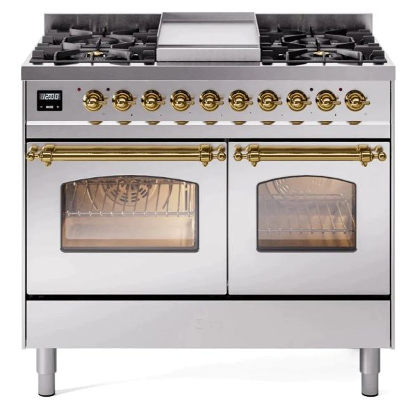 ILVE 40" Nostalgie II Series Freestanding Double Oven Dual Fuel Range with 6 Sealed Burners and Griddle - UPD40FNMP - Image 27