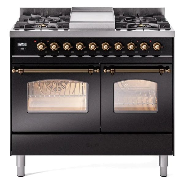 ILVE 40" Nostalgie II Series Freestanding Double Oven Dual Fuel Range with 6 Sealed Burners and Griddle - UPD40FNMP - Image 5