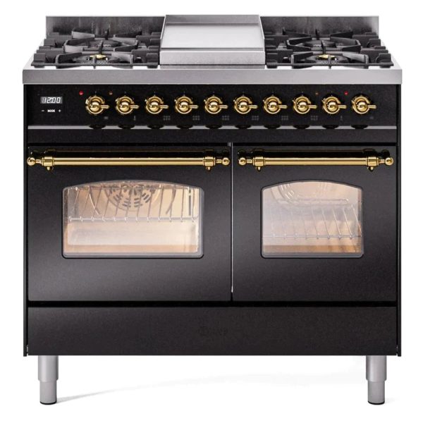 ILVE 40" Nostalgie II Series Freestanding Double Oven Dual Fuel Range with 6 Sealed Burners and Griddle - UPD40FNMP - Image 7