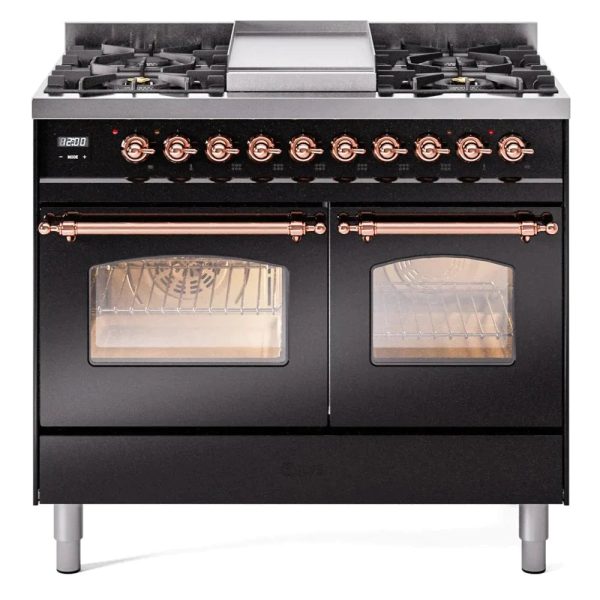 ILVE 40" Nostalgie II Series Freestanding Double Oven Dual Fuel Range with 6 Sealed Burners and Griddle - UPD40FNMP - Image 8