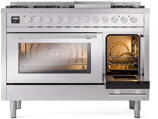 ILVE 48-Inch Professional Plus II Freestanding Dual Fuel Range with 8 Sealed Burner - UP48FWMP - Image 10
