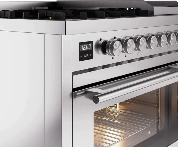 ILVE 48-Inch Professional Plus II Freestanding Dual Fuel Range with 8 Sealed Burner - UP48FWMP - Image 12