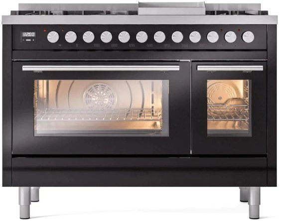ILVE 48-Inch Professional Plus II Freestanding Dual Fuel Range with 8 Sealed Burner - UP48FWMP - Image 2
