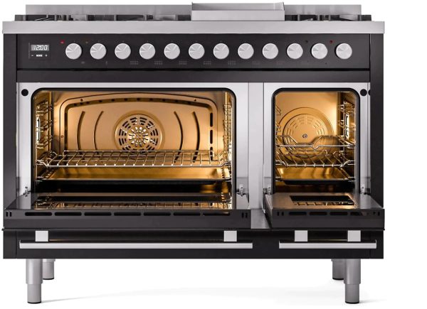 ILVE 48-Inch Professional Plus II Freestanding Dual Fuel Range with 8 Sealed Burner - UP48FWMP - Image 20