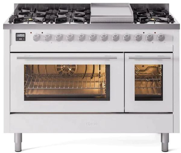 ILVE 48-Inch Professional Plus II Freestanding Dual Fuel Range with 8 Sealed Burner - UP48FWMP - Image 4