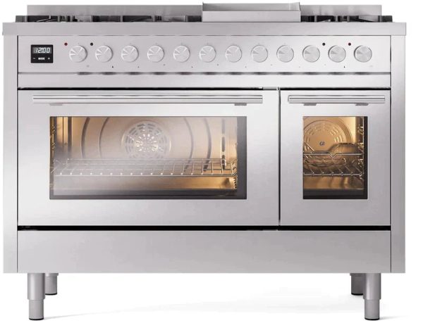 ILVE 48-Inch Professional Plus II Freestanding Dual Fuel Range with 8 Sealed Burner - UP48FWMP - Image 7