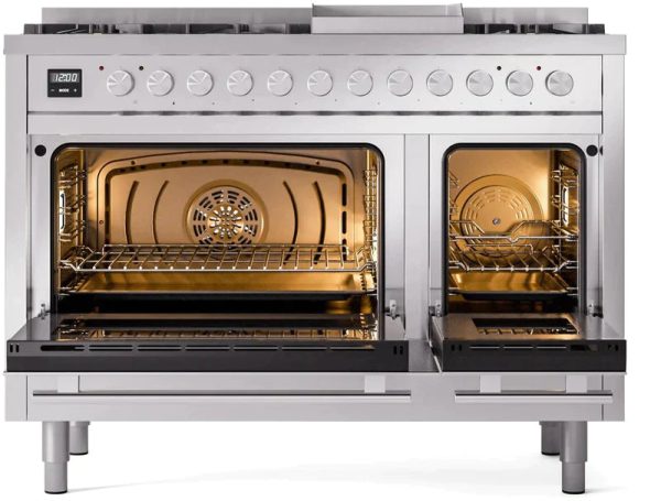 ILVE 48-Inch Professional Plus II Freestanding Dual Fuel Range with 8 Sealed Burner - UP48FWMP - Image 8