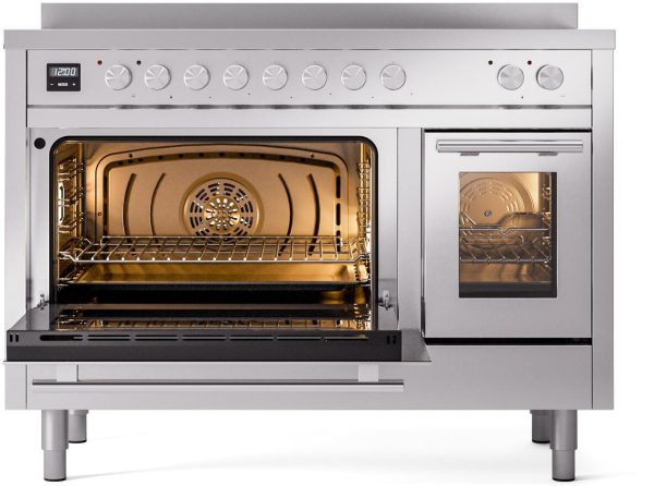 ILVE 48" Professional Plus II Series Freestanding Electric Double Oven Range with 8 Elements, Triple Glass Cool Door, Convection Oven, TFT Oven Control Display and Child Lock - UPI486WMP - Image 17