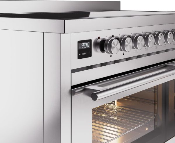 ILVE 48" Professional Plus II Series Freestanding Electric Double Oven Range with 8 Elements, Triple Glass Cool Door, Convection Oven, TFT Oven Control Display and Child Lock - UPI486WMP - Image 20
