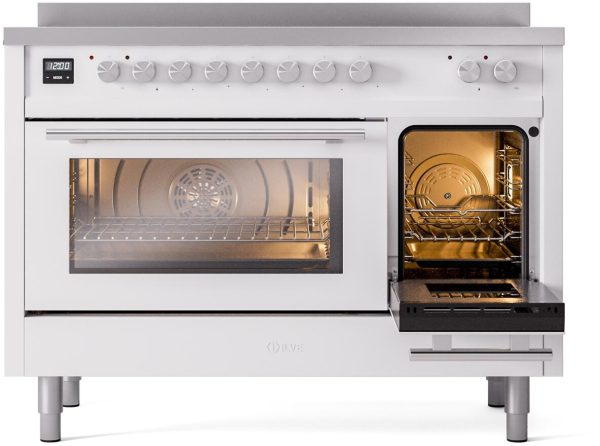ILVE 48" Professional Plus II Series Freestanding Electric Double Oven Range with 8 Elements, Triple Glass Cool Door, Convection Oven, TFT Oven Control Display and Child Lock - UPI486WMP - Image 23