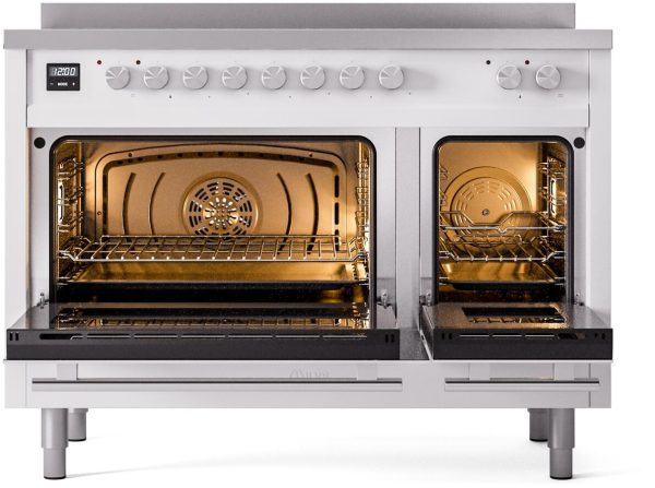 ILVE 48" Professional Plus II Series Freestanding Electric Double Oven Range with 8 Elements, Triple Glass Cool Door, Convection Oven, TFT Oven Control Display and Child Lock - UPI486WMP - Image 24