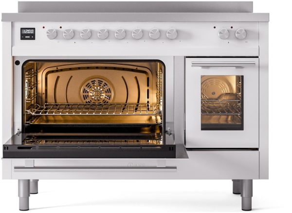ILVE 48" Professional Plus II Series Freestanding Electric Double Oven Range with 8 Elements, Triple Glass Cool Door, Convection Oven, TFT Oven Control Display and Child Lock - UPI486WMP - Image 25