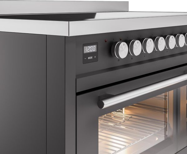 ILVE 48" Professional Plus II Series Freestanding Electric Double Oven Range with 8 Elements, Triple Glass Cool Door, Convection Oven, TFT Oven Control Display and Child Lock - UPI486WMP - Image 31
