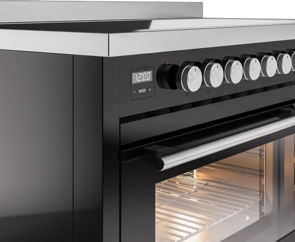 ILVE 48" Professional Plus II Series Freestanding Electric Double Oven Range with 8 Elements, Triple Glass Cool Door, Convection Oven, TFT Oven Control Display and Child Lock - UPI486WMP - Image 12
