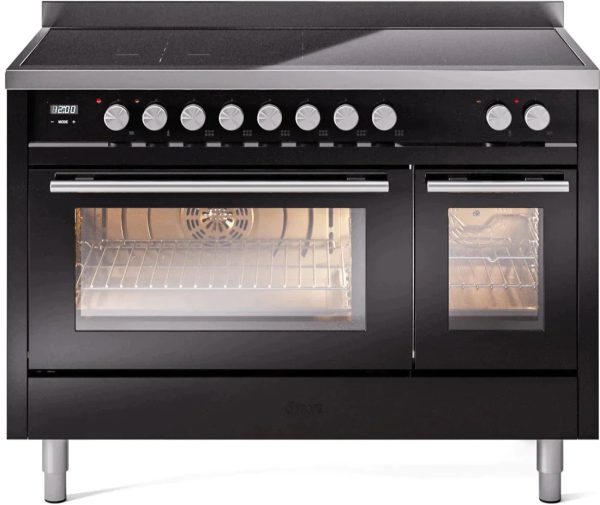 ILVE 48" Professional Plus II Series Freestanding Electric Double Oven Range with 8 Elements, Triple Glass Cool Door, Convection Oven, TFT Oven Control Display and Child Lock - UPI486WMP - Image 3