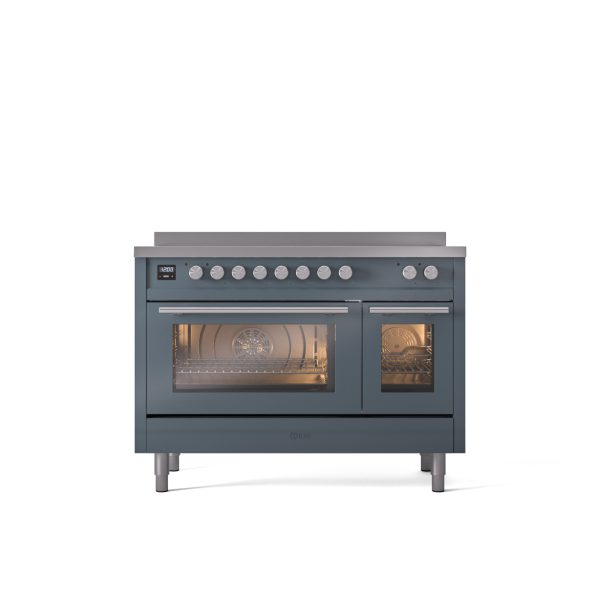 ILVE 48" Professional Plus II Series Freestanding Electric Double Oven Range with 8 Elements, Triple Glass Cool Door, Convection Oven, TFT Oven Control Display and Child Lock - UPI486WMP - Image 34