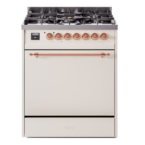 ILVE Nostalgie II 30" Dual Fuel Range with 5 Sealed Burners Solid Door - UP30QNMP - Image 4