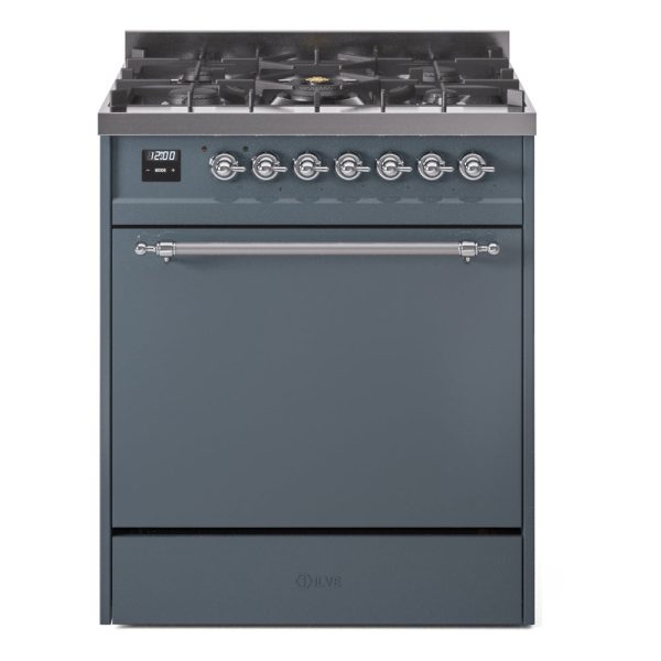 ILVE Nostalgie II 30" Dual Fuel Range with 5 Sealed Burners Solid Door - UP30QNMP - Image 6