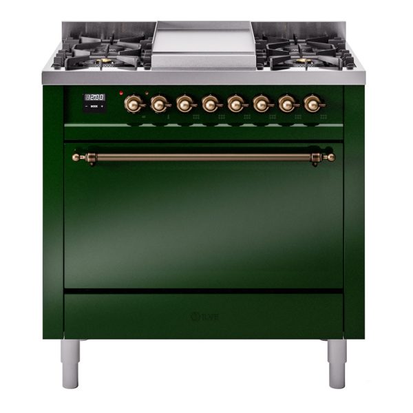 ILVE Nostalgie II 36" Dual Fuel Range with 6 Sealed Burners + Griddle Solid Door - UP36FQNMP - Image 18