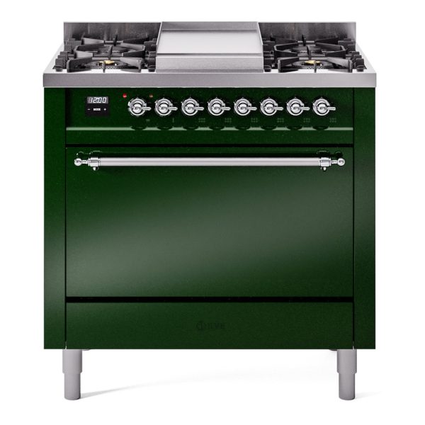 ILVE Nostalgie II 36" Dual Fuel Range with 6 Sealed Burners + Griddle Solid Door - UP36FQNMP - Image 19